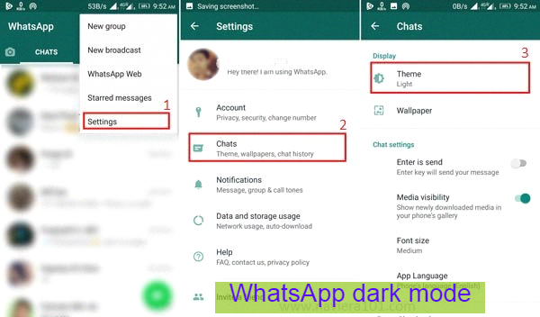 WhatsApp Dark Mode feature
